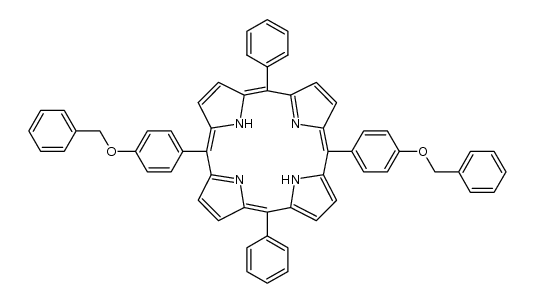 5,15-diphenyl-10,20-bis[4-(benzyloxy)phenyl]porphine Structure