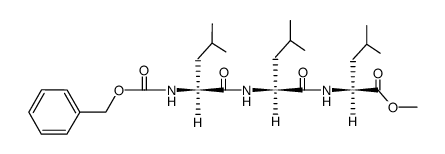 N-(benzyloxycarbonyl)-L-leucyl-L-leucyl-L-leucine methyl ester结构式