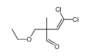 4,4-dichloro-2-(ethoxymethyl)-2-methylbut-3-enal结构式