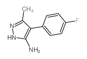 4-(4-氟苯基)-3-甲基-1H-吡唑-5-胺结构式
