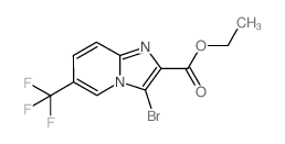 3-溴-6-(三氟甲基)咪唑并[1,2-a]吡啶-2-羧酸乙酯结构式