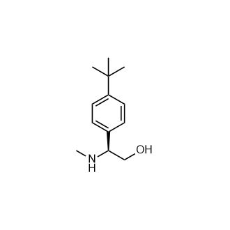 (S)-2-(4-(tert-Butyl)phenyl)-2-(methylamino)ethanol Structure