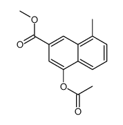 4-(乙酰基氧基)-8-甲基-2-萘羧酸甲酯结构式