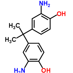 2,2-双(4-羟基-3-氨基苯基)丙烷结构式