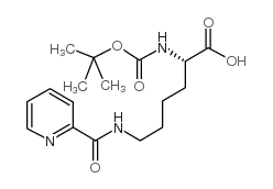 N2-[(1,1-二甲基乙氧基)羰基]-N6-(2-吡啶基羰基)-L-赖氨酸结构式