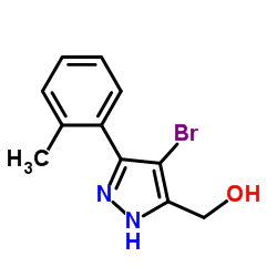 (4-bromo-3-(o-tolyl)-1H-pyrazol-5-yl)Methanol structure