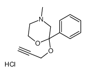 4-methyl-2-phenyl-2-prop-2-ynoxymorpholine,hydrochloride Structure
