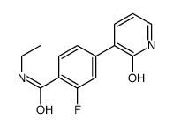 N-ethyl-2-fluoro-4-(2-oxo-1H-pyridin-3-yl)benzamide结构式