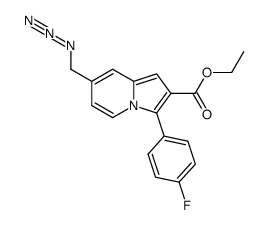 7-azidomethyl-3-(4-fluorophenyl)indolizine-2-carboxylic acid ethyl ester结构式