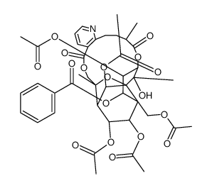 19,22,23,25-Tetrakis(acetyloxy)-21-[(acetyloxy)methyl]-26-hydroxy-3,15,26-trimethyl-6,16-dioxo-2,5,17-trioxa-11-azapentacyclo[16.7.1.0~1,21~.0~3,24~.0~7,12~]hexacosa-7,9,11-trien-20-yl benzoate Structure