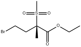 (S)-4-溴-2-甲基-2-(甲磺酰基)丁酸乙酯结构式