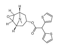 (1R,2R,4S,5S,7s)-9-methyl-3-oxa-9-azatricyclo[3.3.1.02,4]nonan-7-yl 2,2-di(thiophen-2-yl)acetate结构式