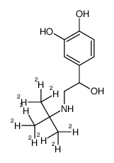 4-[2-[[1,1,1,3,3,3-hexadeuterio-2-(trideuteriomethyl)propan-2-yl]amino]-1-hydroxyethyl]benzene-1,2-diol Structure