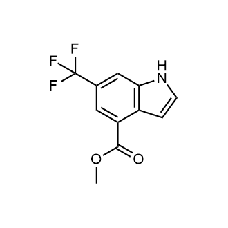 6-(三氟甲基)-1H-吲哚-4-甲酸甲酯结构式