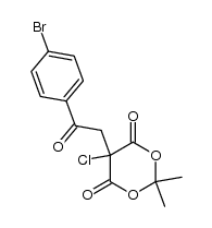 2,2-dimethyl-5-(p-bromophenacyl)-5-chloro-1,3-dioxane-4,6-dione Structure
