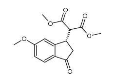(S)-dimethyl 2-(6-methoxy-3-oxo-2,3-dihydro-1H-inden-1-yl)malonate结构式