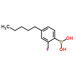 (2-Fluoro-4-pentylphenyl)boronic acid Structure