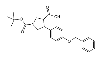 4-(4-苄氧基-苯基)-吡咯烷-1,3-二羧酸 1-叔丁酯结构式