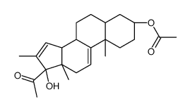 16Β-甲基孕甾-9(11),15-二烯-3Β,17Alpha-二醇-20-酮-3-醋酸酯结构式