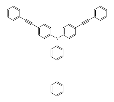 4-(2-phenylethynyl)-N,N-bis[4-(2-phenylethynyl)phenyl]aniline结构式