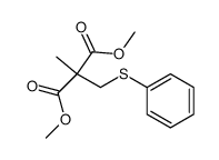 dimethyl 2-methyl-2-((phenylthio)methyl)malonate Structure