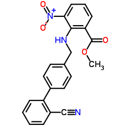 Methyl 2-(((2'-cyano-[1,1'-biphenyl]-4-yl)methyl)amino)-3-nitrobenzoate Structure