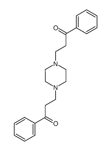 1,4-bis(2-benzoylethyl)piperazine Structure