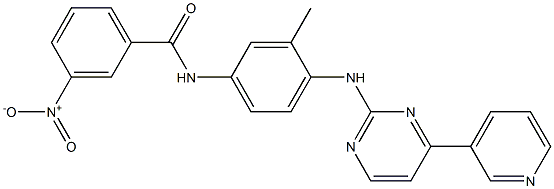 N-(3-甲基-4-((4-(吡啶-3-基)嘧啶-2-基)氨基)苯基)-3-硝基苯甲酰胺结构式