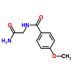 N-(2-氨基-2-氧代乙基)-4-甲氧基苯甲酰胺结构式