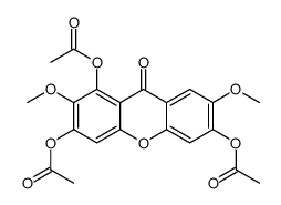 (6,8-diacetyloxy-2,7-dimethoxy-9-oxoxanthen-3-yl) acetate结构式