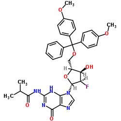 5'-O-DMT-2'-F-N2-ibu-dG Structure