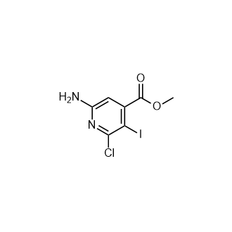 Methyl 6-amino-2-chloro-3-iodoisonicotinate Structure
