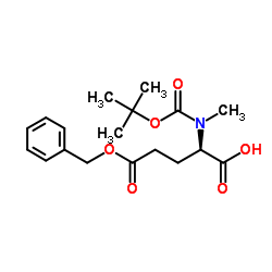 (2R)-5-(Benzyloxy)-2-(methyl{[(2-methyl-2-propanyl)oxy]carbonyl}amino)-5-oxopentanoic acid (non-preferred name) Structure