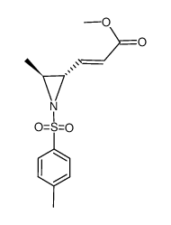 (E)-3-[(2S,3S)-3-Methyl-1-(toluene-4-sulfonyl)-aziridin-2-yl]-acrylic acid methyl ester Structure