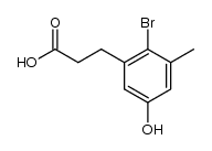 3-(2'-bromo-5'-hydroxy-3'-methylphenyl)propanoic acid结构式