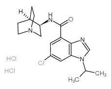 N-(1-azabicyclo[2.2.2]octan-3-yl)-6-chloro-1-propan-2-ylbenzimidazole-4-carboxamide,dihydrochloride Structure