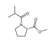 (S)-methyl 1-(isobutyryl)pyrrolidine-2-carboxylate结构式