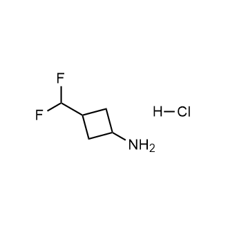 3-(二氟甲基)环丁烷-1-胺盐酸盐结构式