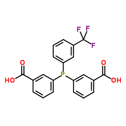 双(3-羧基苯基)(3-三氟甲基苯基)膦结构式
