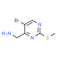 2-(甲硫基)-4-(氨甲基)-5-溴嘧啶结构式
