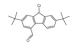 2,7-di-tert-butyl-9-chloro-4-formylfluorene结构式