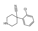 4-(2-氯苯基)-4-哌啶甲腈结构式