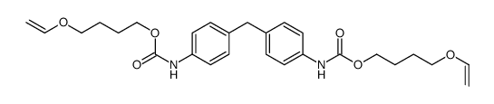 双[4-(乙烯醚)丁基] (亚甲基-4,1-苯基)二氨基甲酸酯结构式