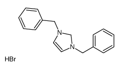 1,3-dibenzyl-1,2-dihydroimidazol-1-ium,bromide Structure