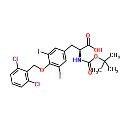 Boc-O-2',6'-二氯苄基-3,5-二碘-L-酪氨酸结构式