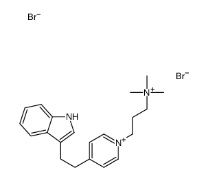 3-[4-[2-(1H-indol-3-yl)ethyl]pyridin-1-ium-1-yl]propyl-trimethylazanium,dibromide结构式
