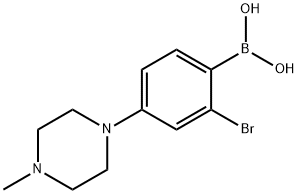 2-Bromo-4-(N-methylpiperazin-1-yl)phenylboronic acid结构式