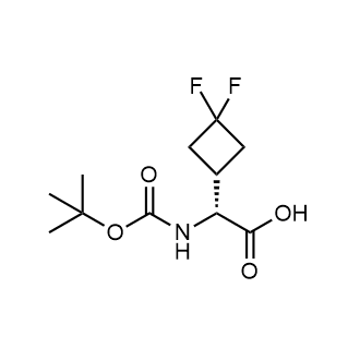(2r)-2-(Tert-butoxycarbonylamino)-2-(3,3-difluorocyclobutyl)aceticacid Structure