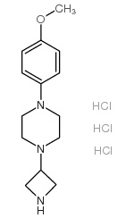 3-对甲氧基苯基哌嗪氮杂环丁烷盐酸盐结构式