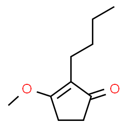 2-Butyl-3-methoxy-2-cyclopenten-1-one结构式